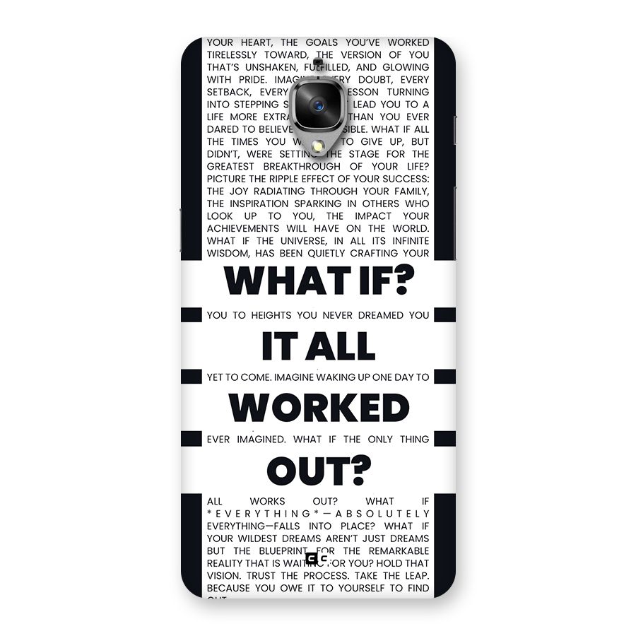 What If Back Case for OnePlus 3T