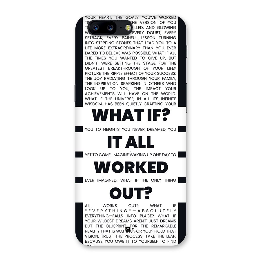 What If Back Case for OnePlus 5