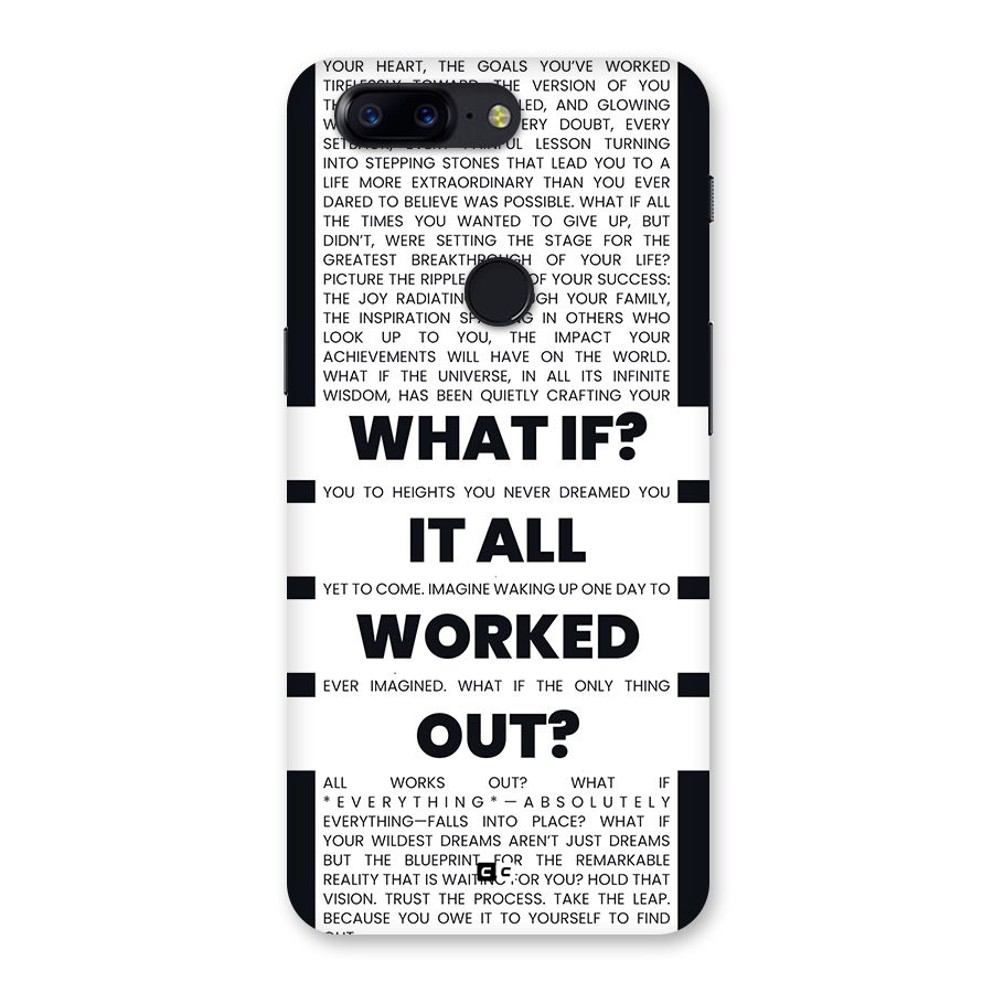 What If Back Case for OnePlus 5T