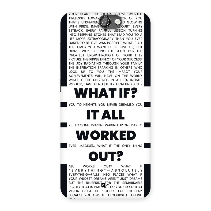 What If Back Case for One A9