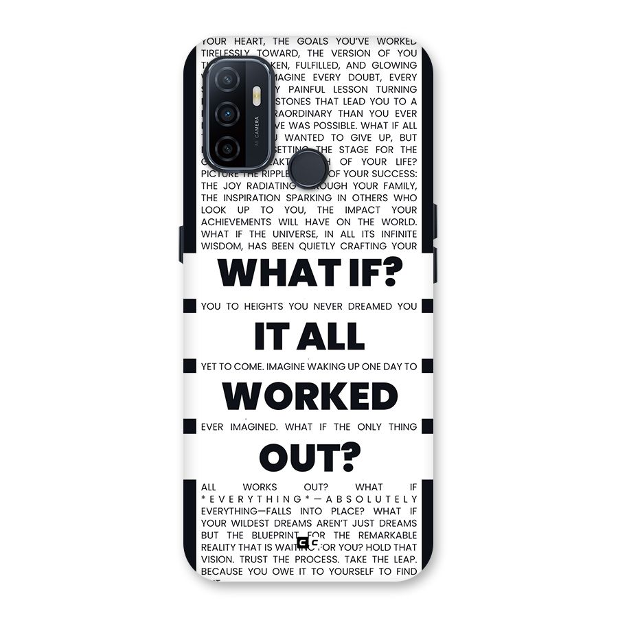 What If Back Case for Oppo A32