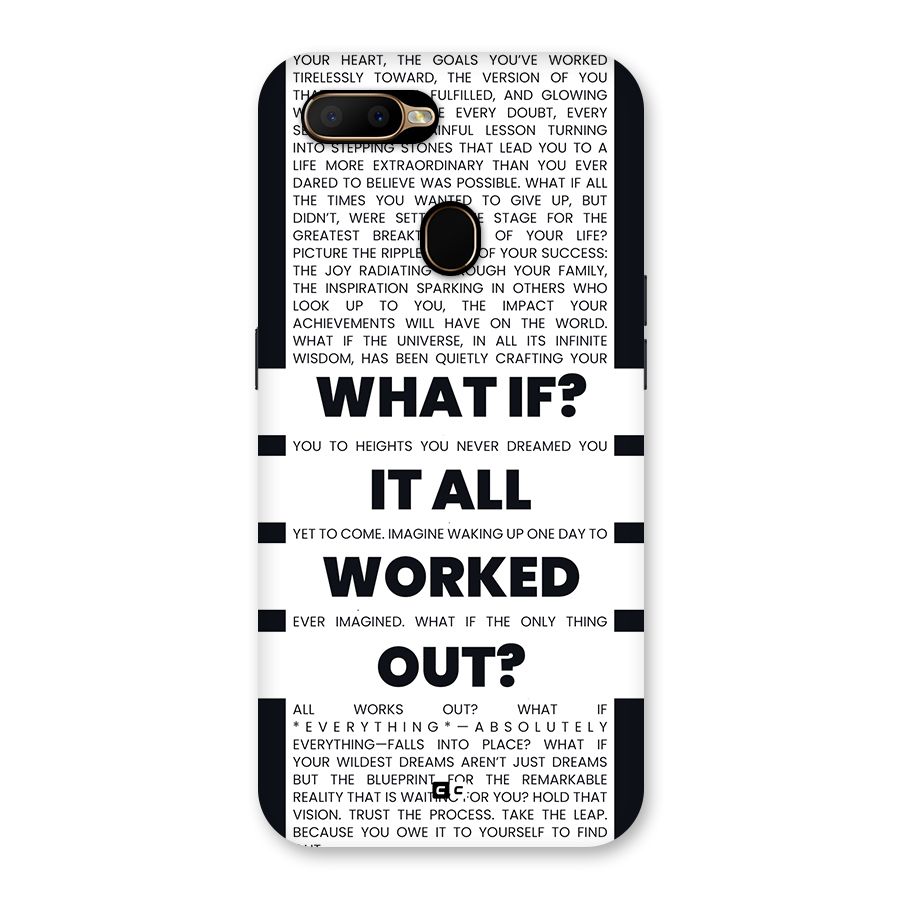 What If Back Case for Oppo A5s