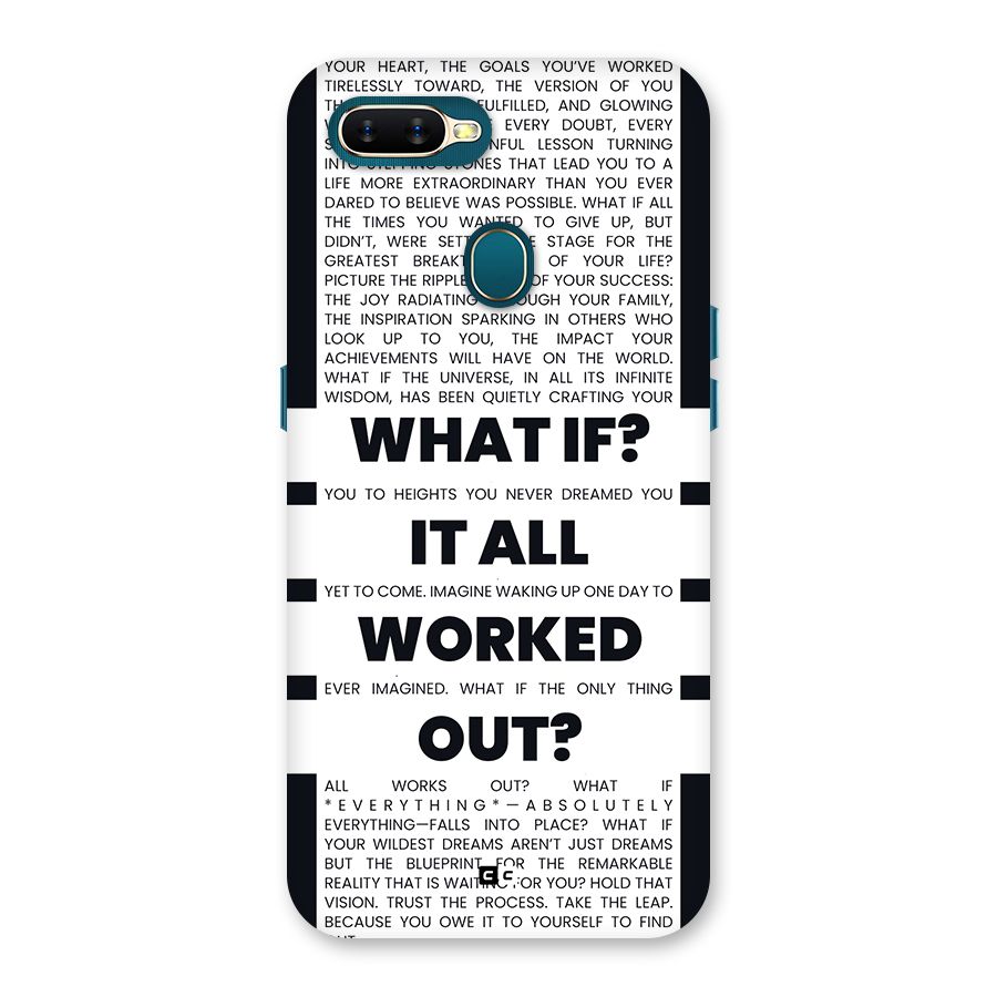What If Back Case for Oppo A7