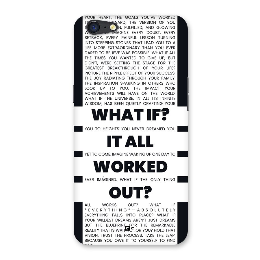 What If Back Case for Oppo A71