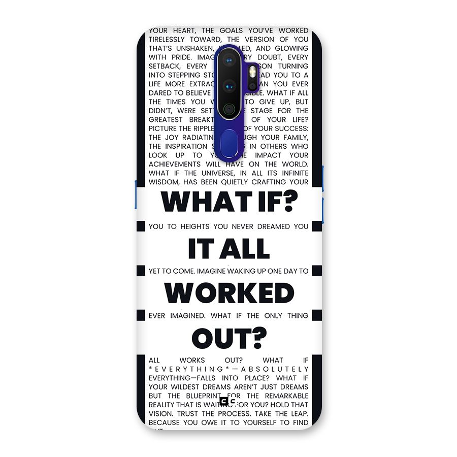 What If Back Case for Oppo A9 (2020)