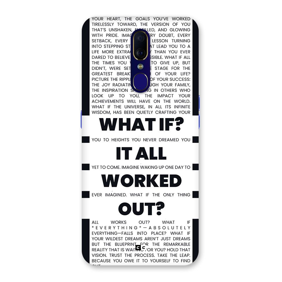 What If Back Case for Oppo F11