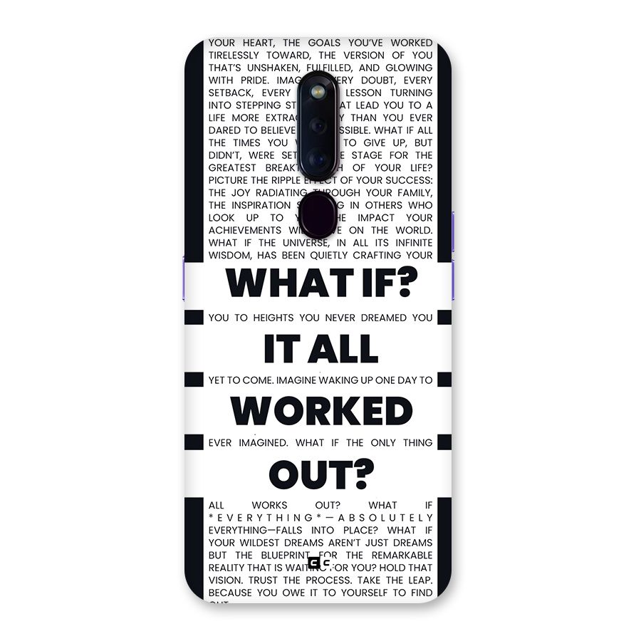 What If Back Case for Oppo F11 Pro
