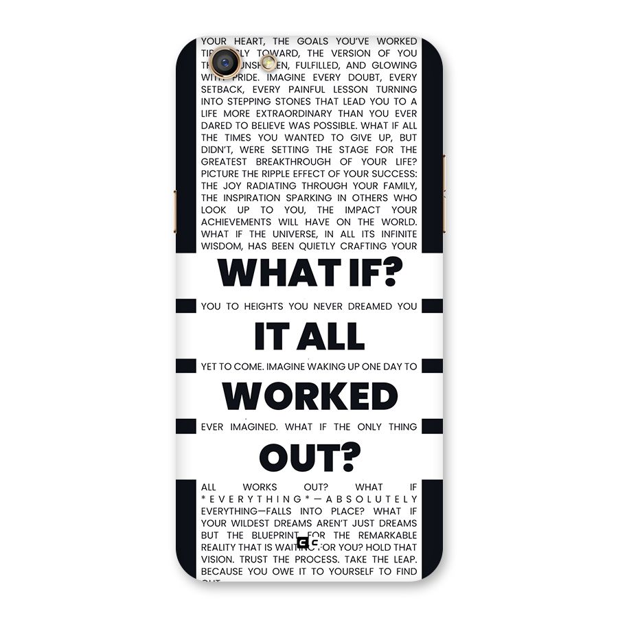 What If Back Case for Oppo F3