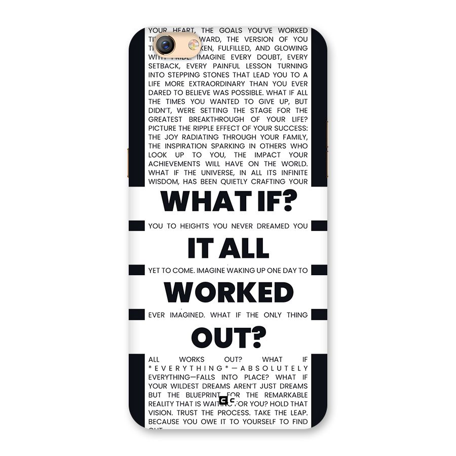 What If Back Case for Oppo F3 Plus