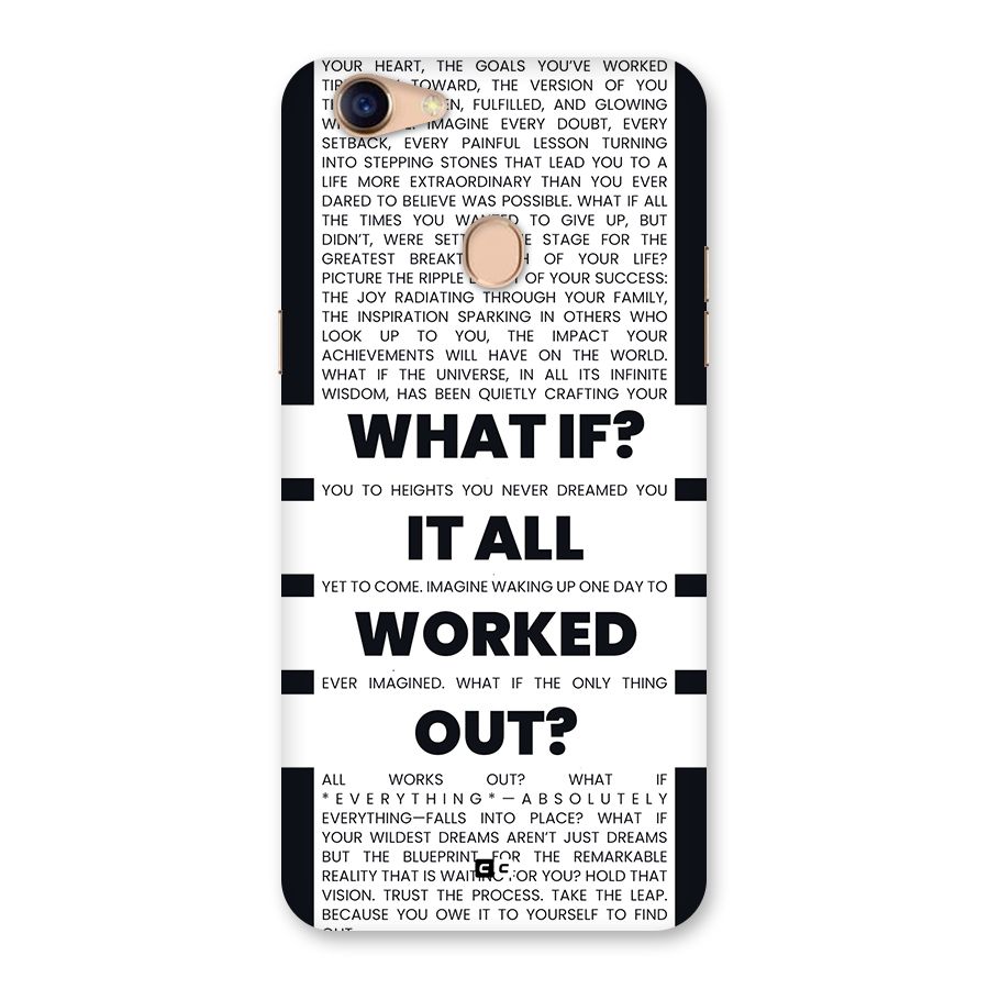 What If Back Case for Oppo F5 Youth