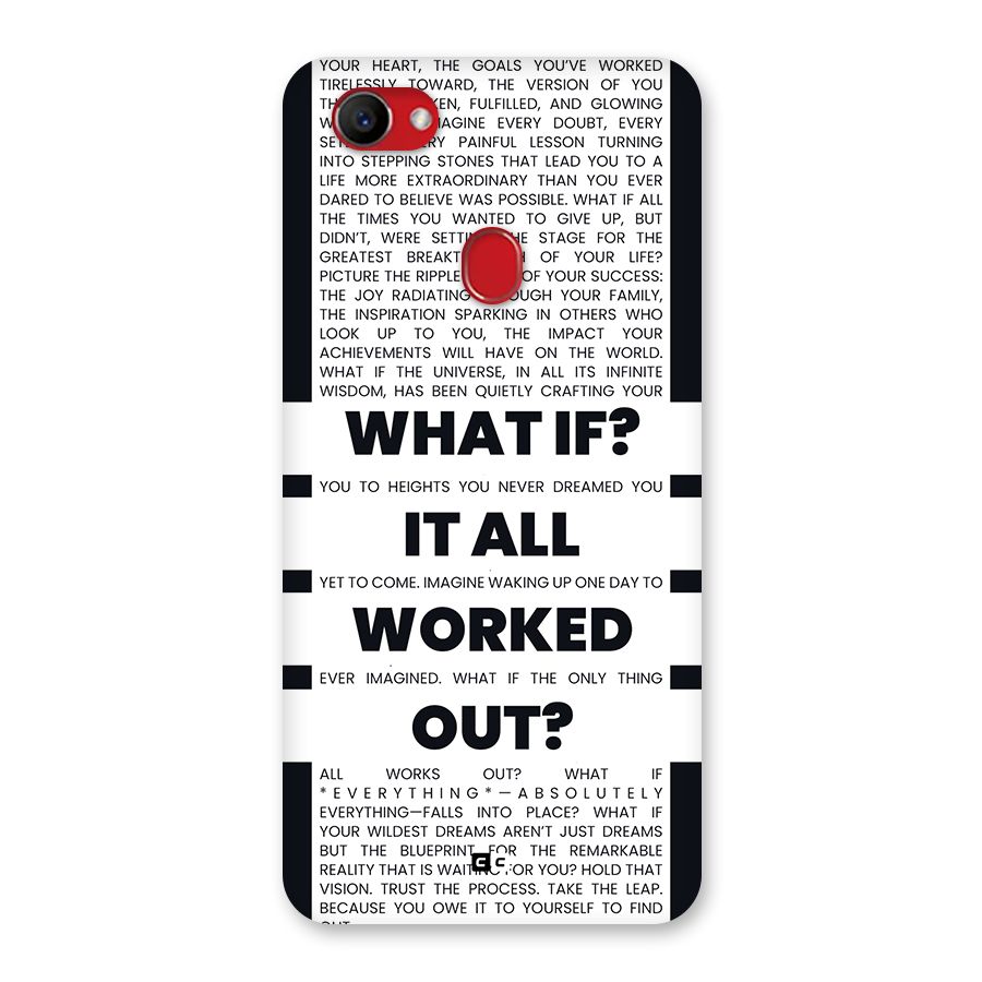 What If Back Case for Oppo F7