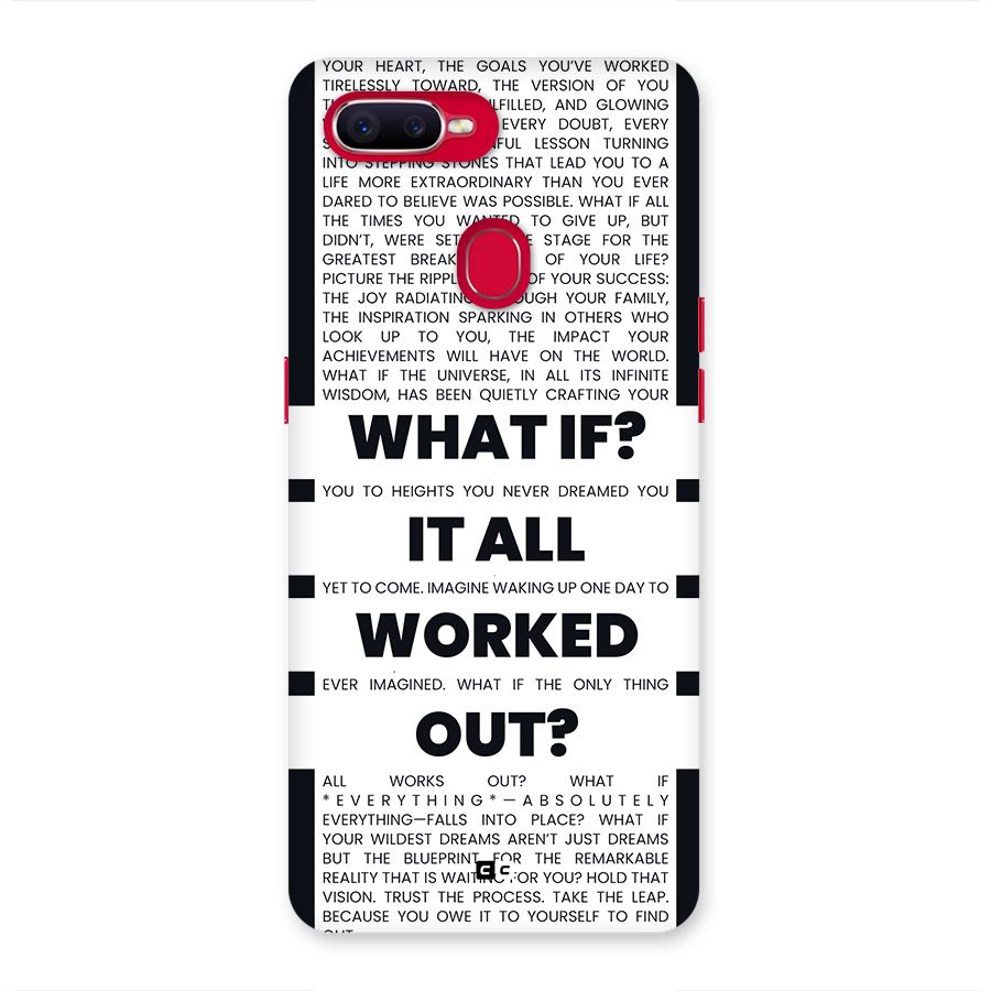 What If Back Case for Oppo F9 Pro