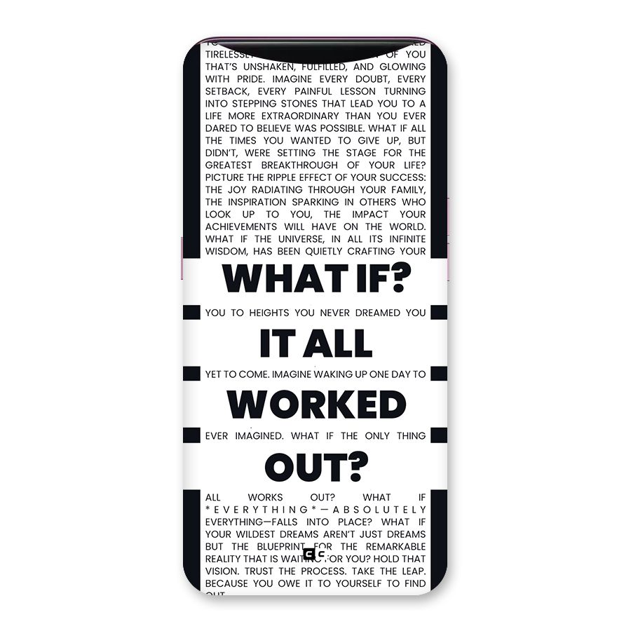 What If Back Case for Oppo Find X