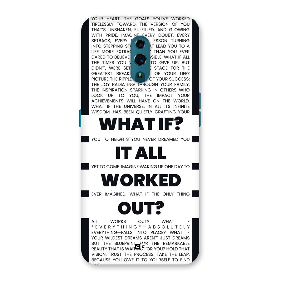 What If Back Case for Oppo Reno