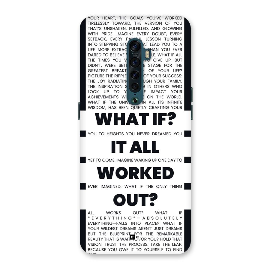 What If Back Case for Oppo Reno2