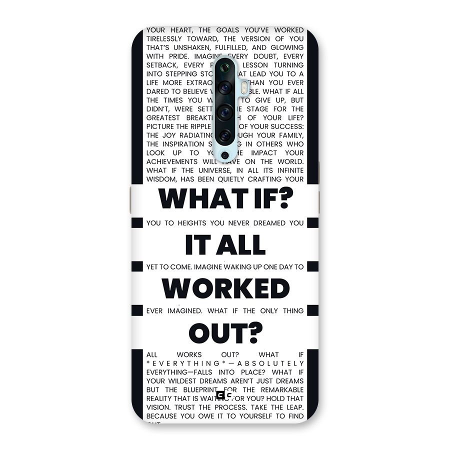What If Back Case for Oppo Reno2 Z