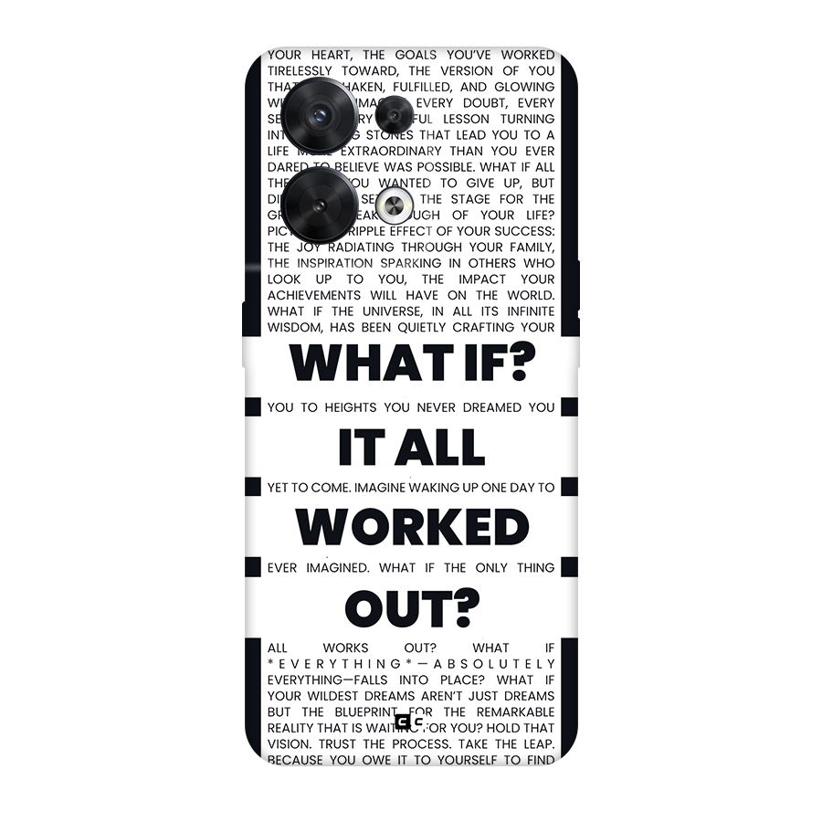 What If Back Case for Oppo Reno8 5G