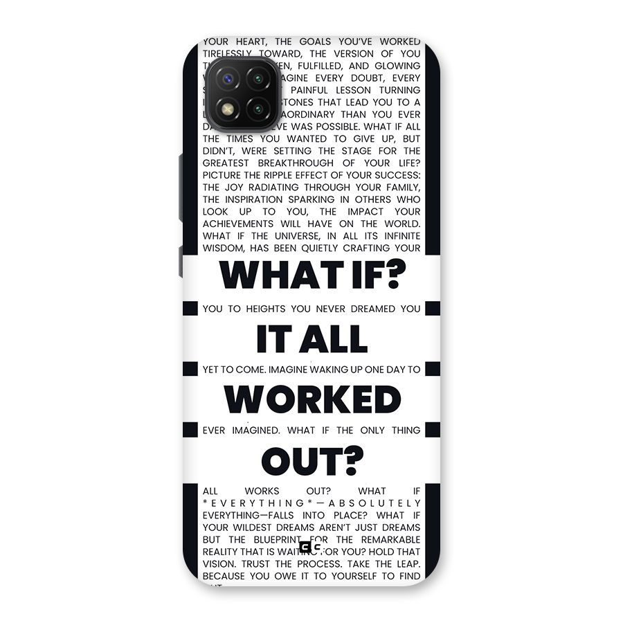 What If Back Case for Poco C3