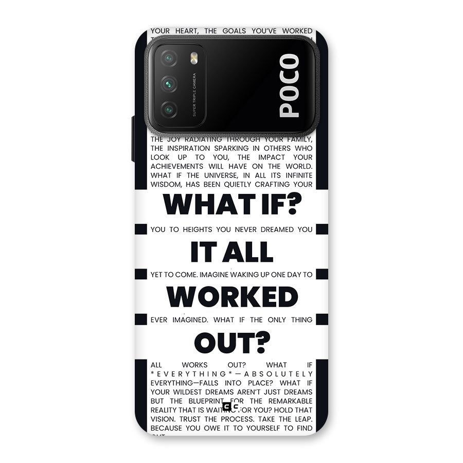 What If Back Case for Poco M3