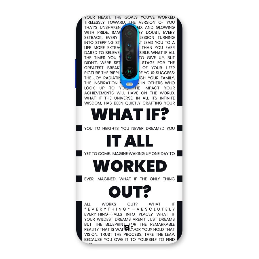 What If Back Case for Poco X2