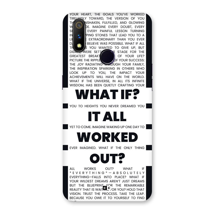 What If Back Case for Realme 3 Pro
