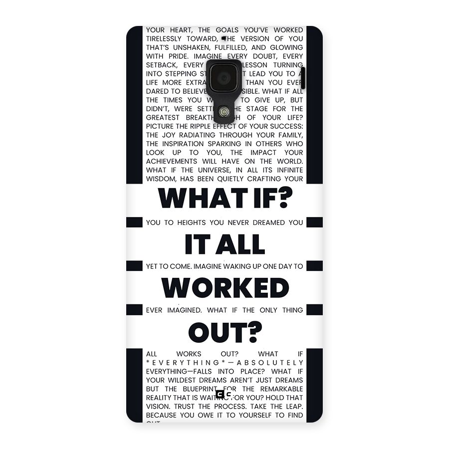 What If Back Case for Redmi 1s