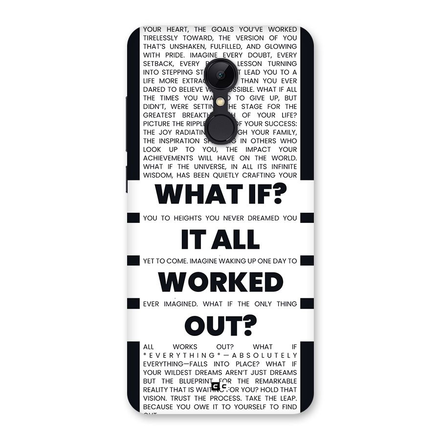 What If Back Case for Redmi 5