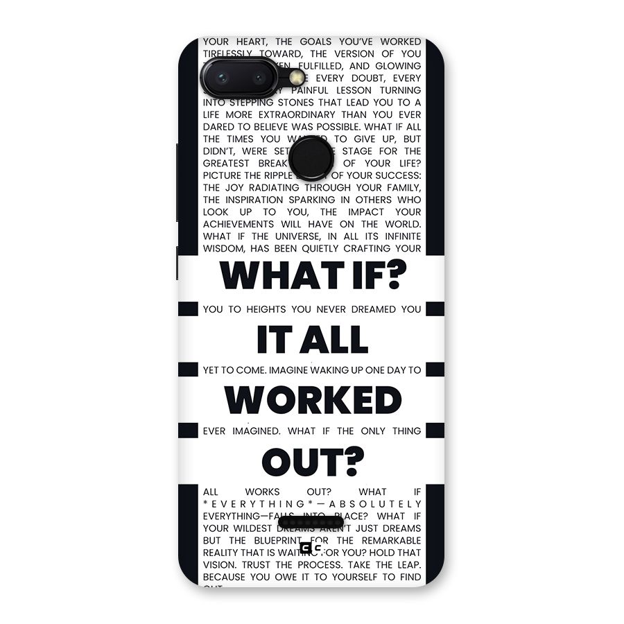 What If Back Case for Redmi 6