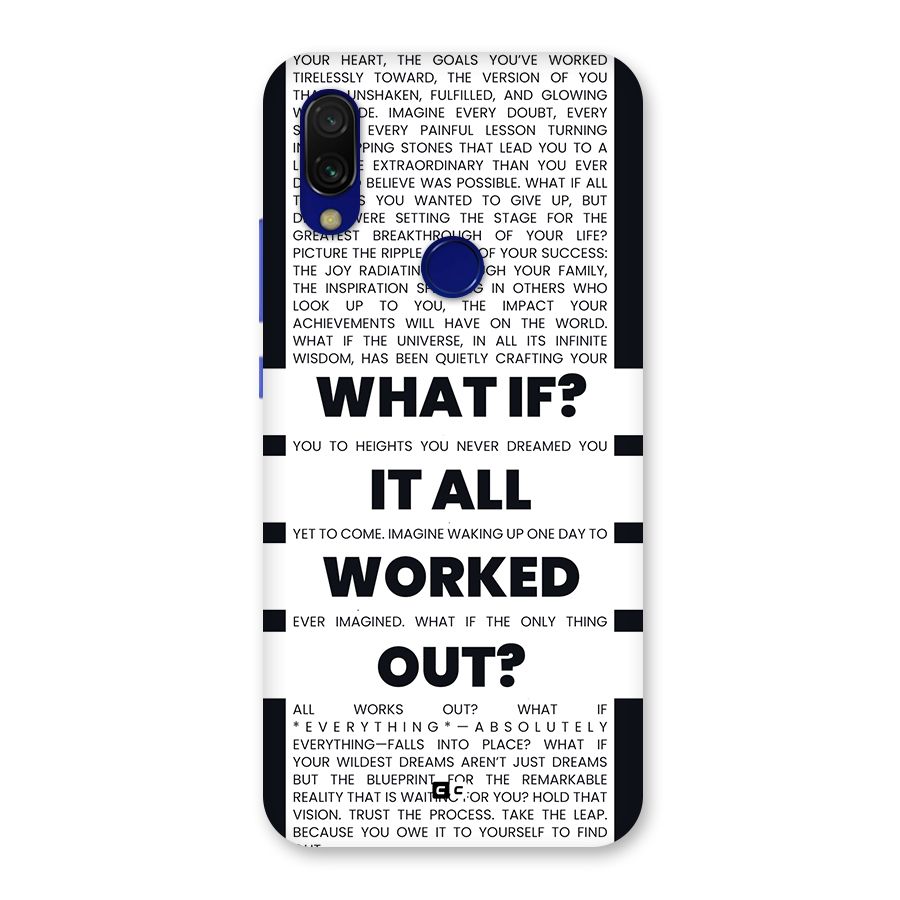 What If Back Case for Redmi 7