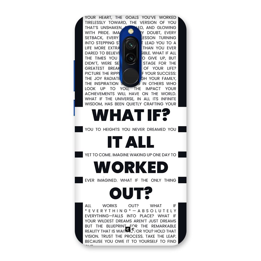 What If Back Case for Redmi 8