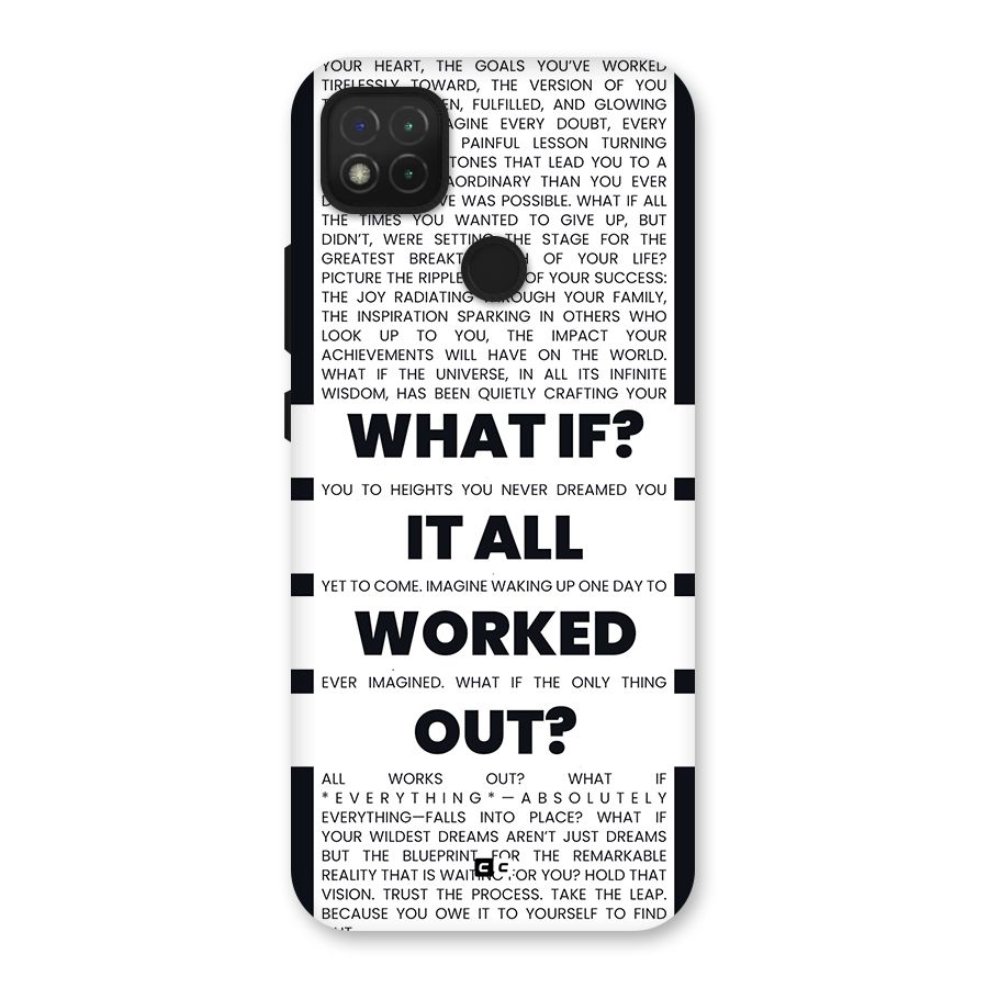 What If Back Case for Redmi 9 Activ