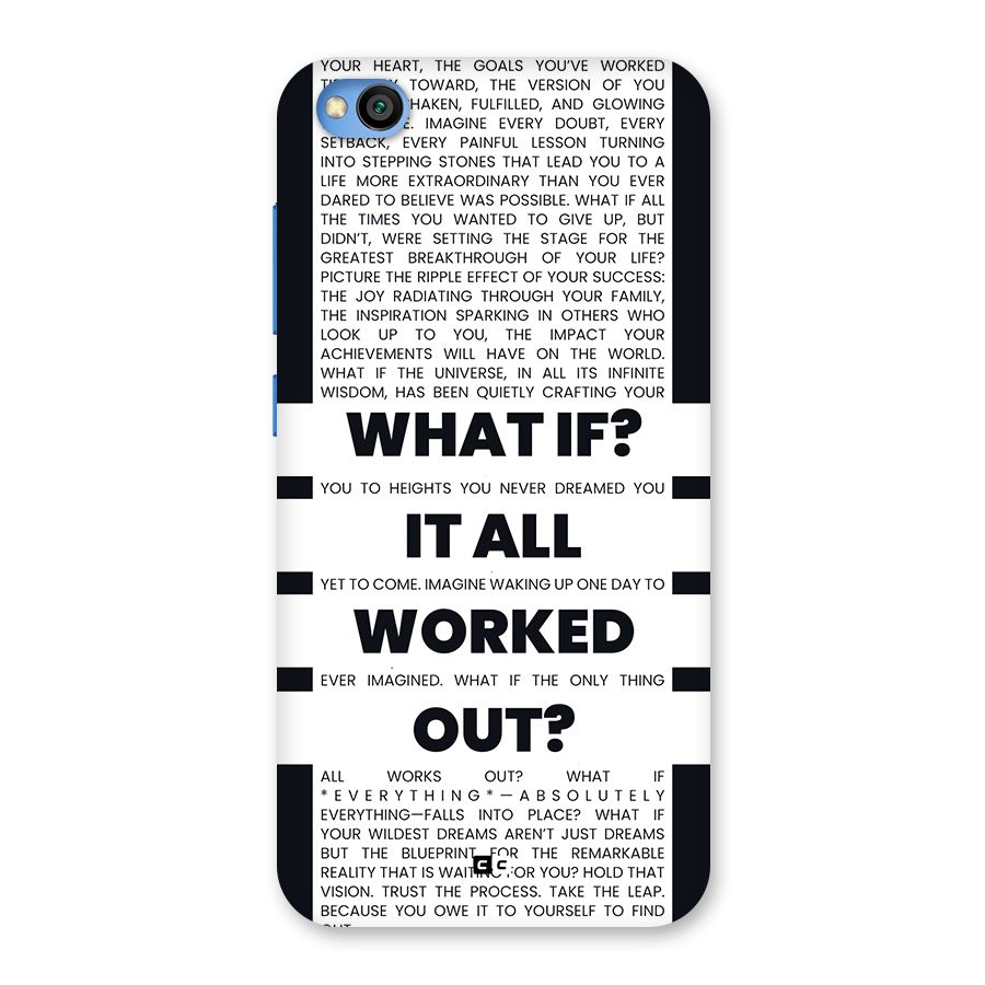 What If Back Case for Redmi Go