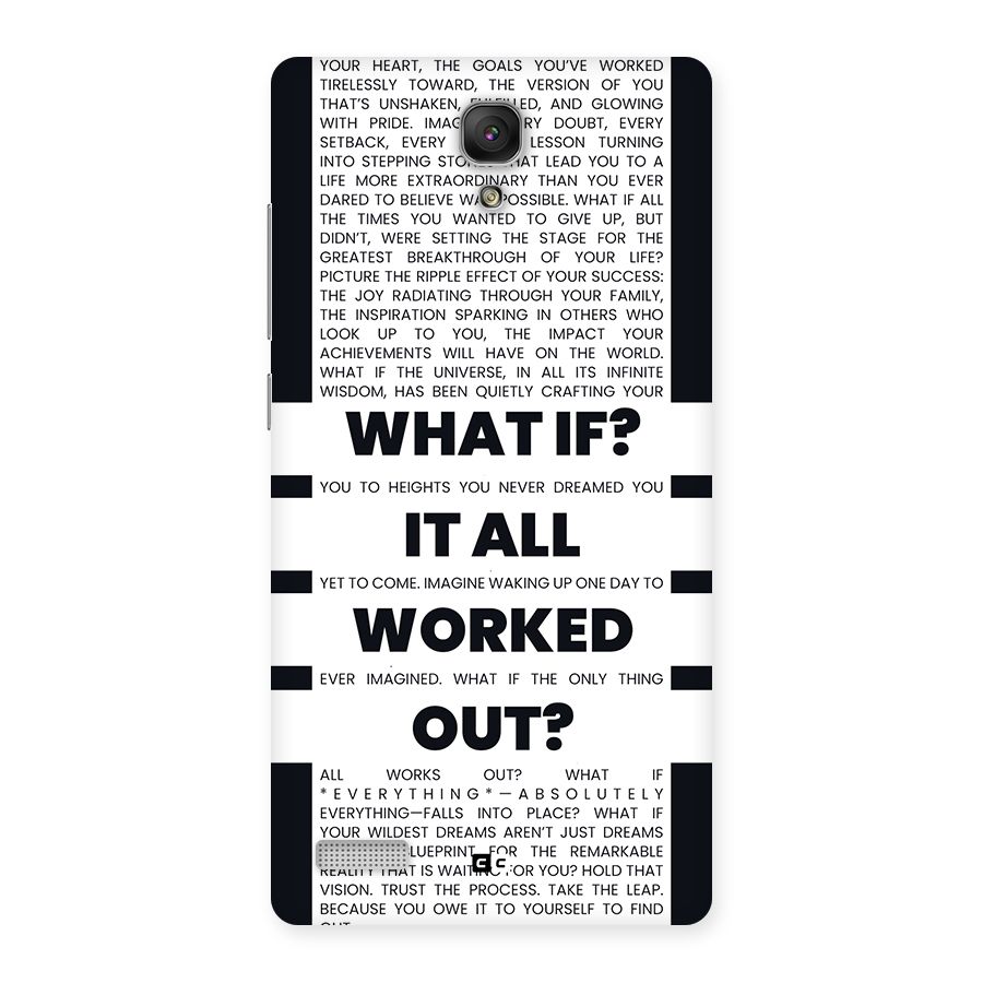 What If Back Case for Redmi Note