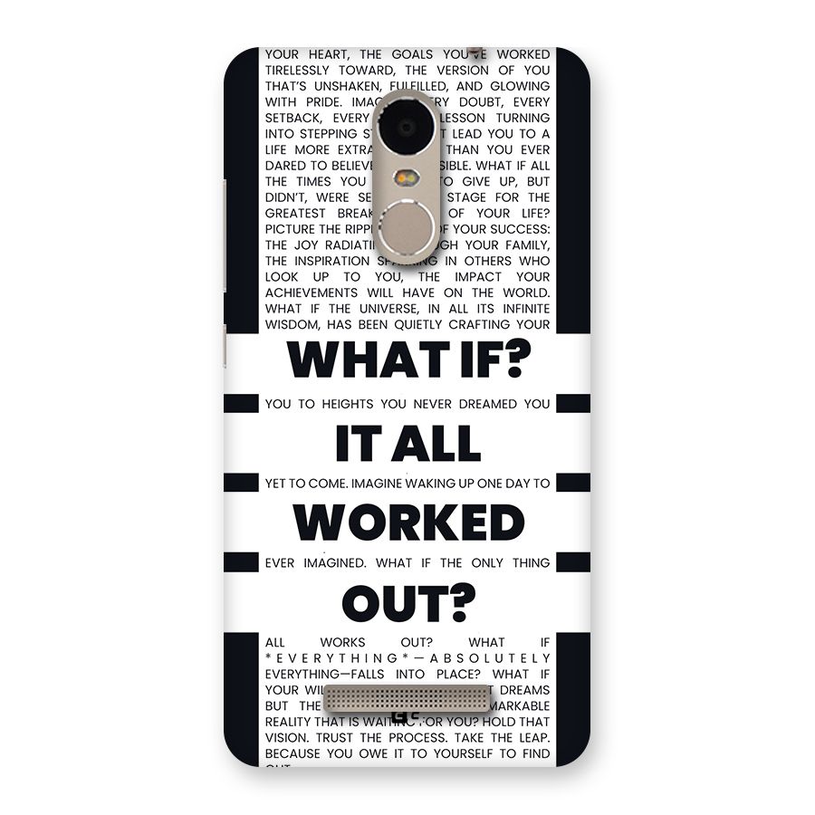 What If Back Case for Redmi Note 3