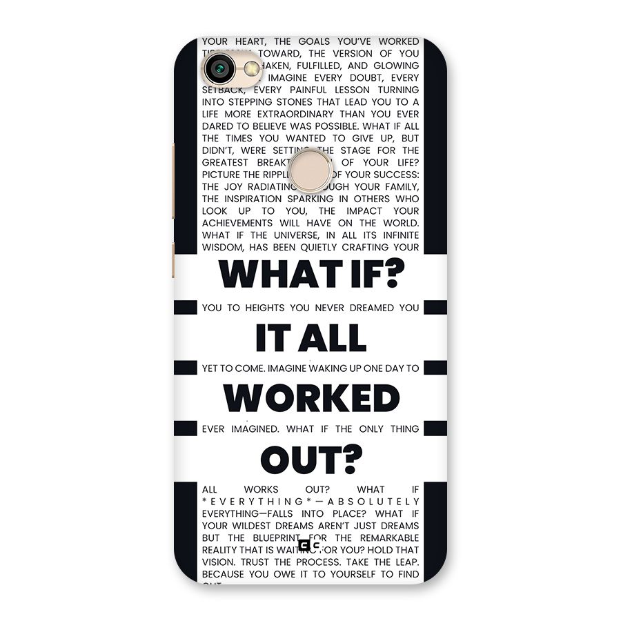 What If Back Case for Redmi Y1 2017