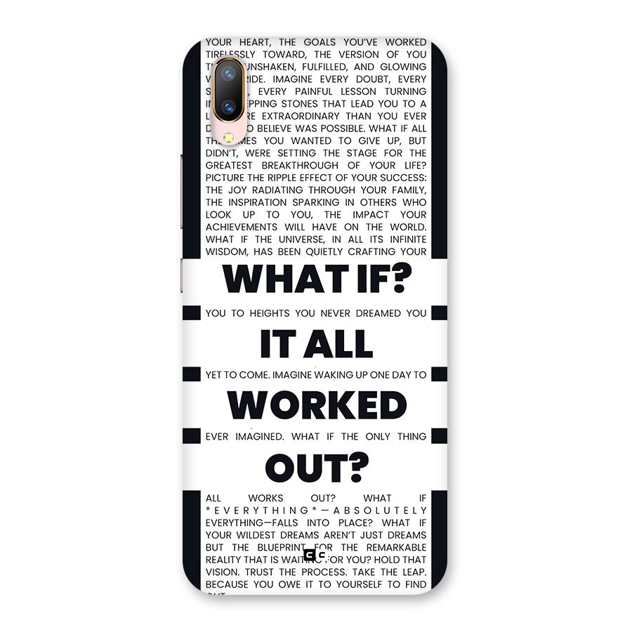 What If Back Case for Vivo V11 Pro