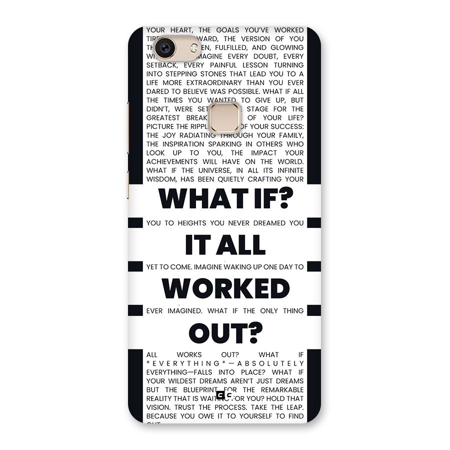 What If Back Case for Vivo V7