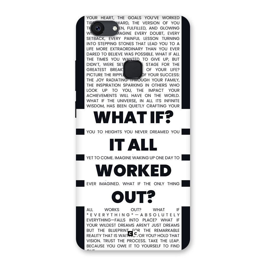 What If Back Case for Vivo V7 Plus