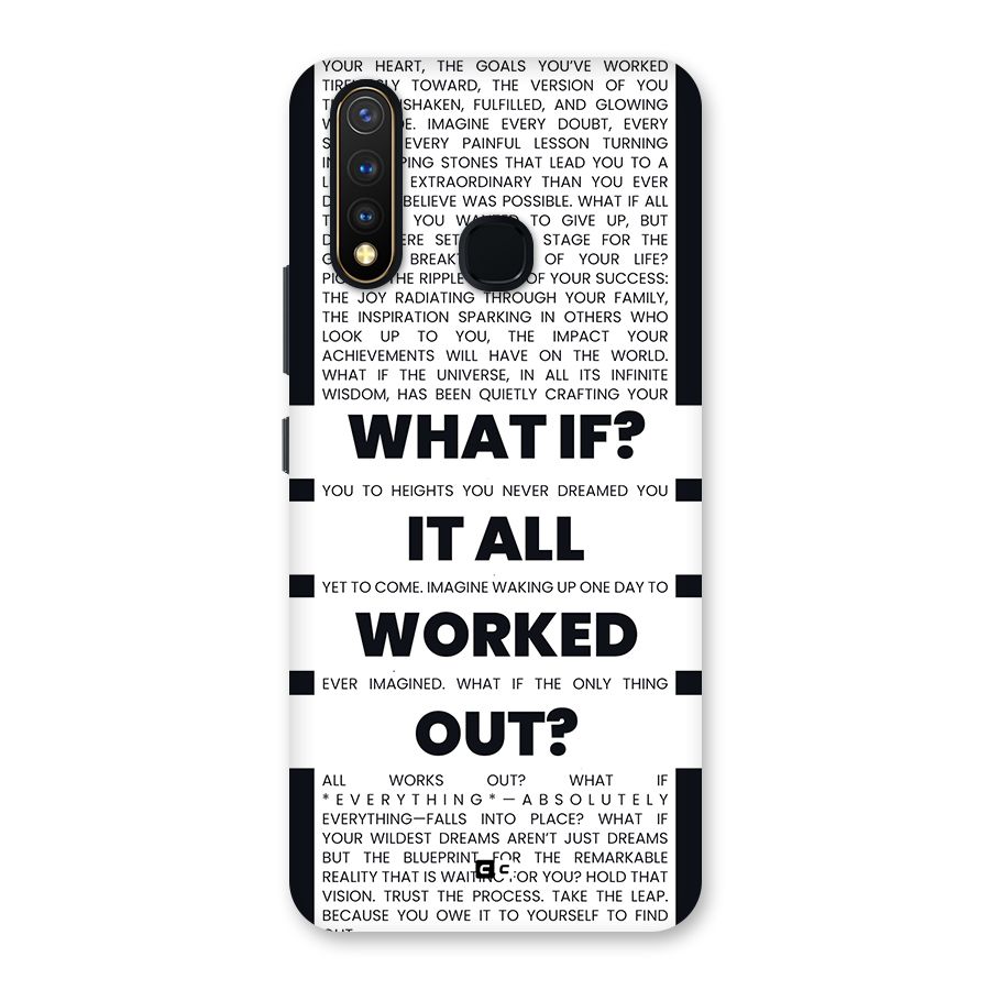 What If Back Case for Vivo Y19