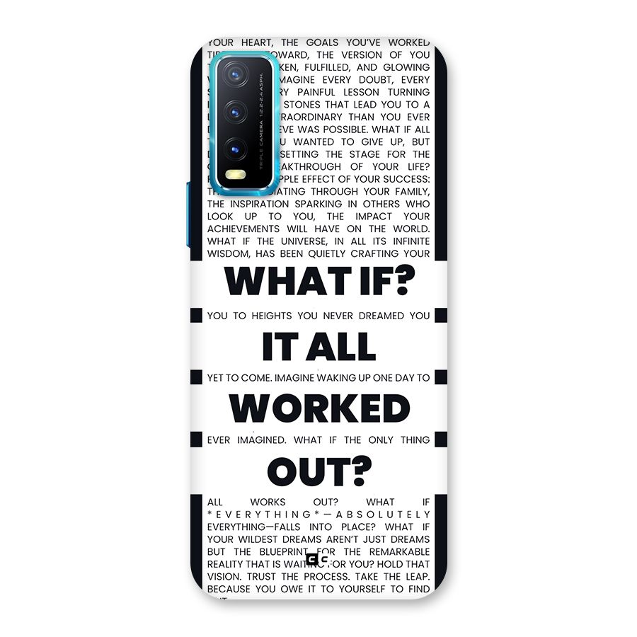 What If Back Case for Vivo Y20G