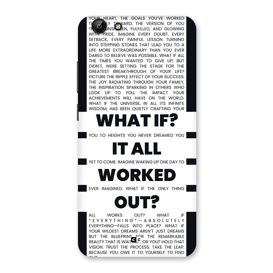 What If Back Case for Vivo Y69