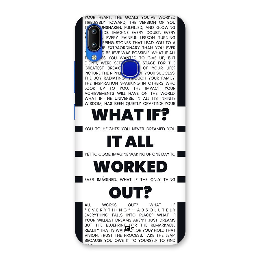 What If Back Case for Vivo Y91