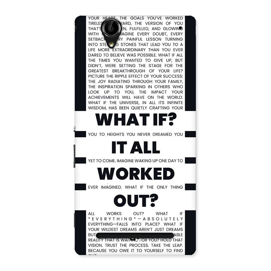 What If Back Case for Xperia T2
