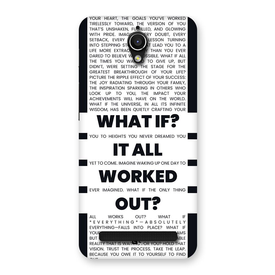 What If Back Case for Zenfone Go
