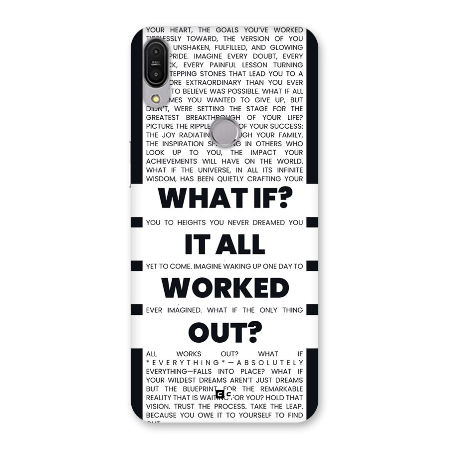 What If Back Case for Zenfone Max Pro M1