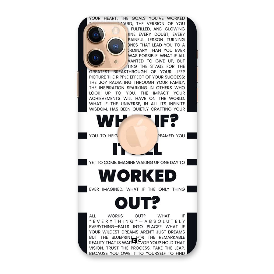 What If Back Case for iPhone 11 Pro Max Logo Cut