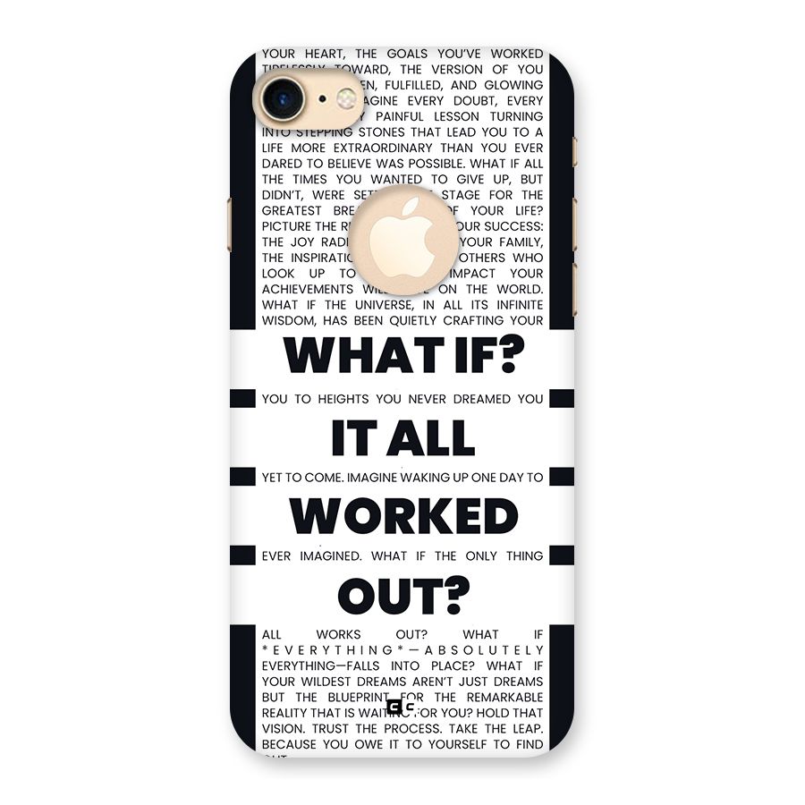 What If Back Case for iPhone 7 Logo Cut