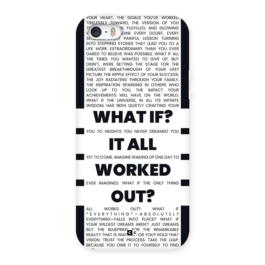 What If Back Case for iPhone SE 2016