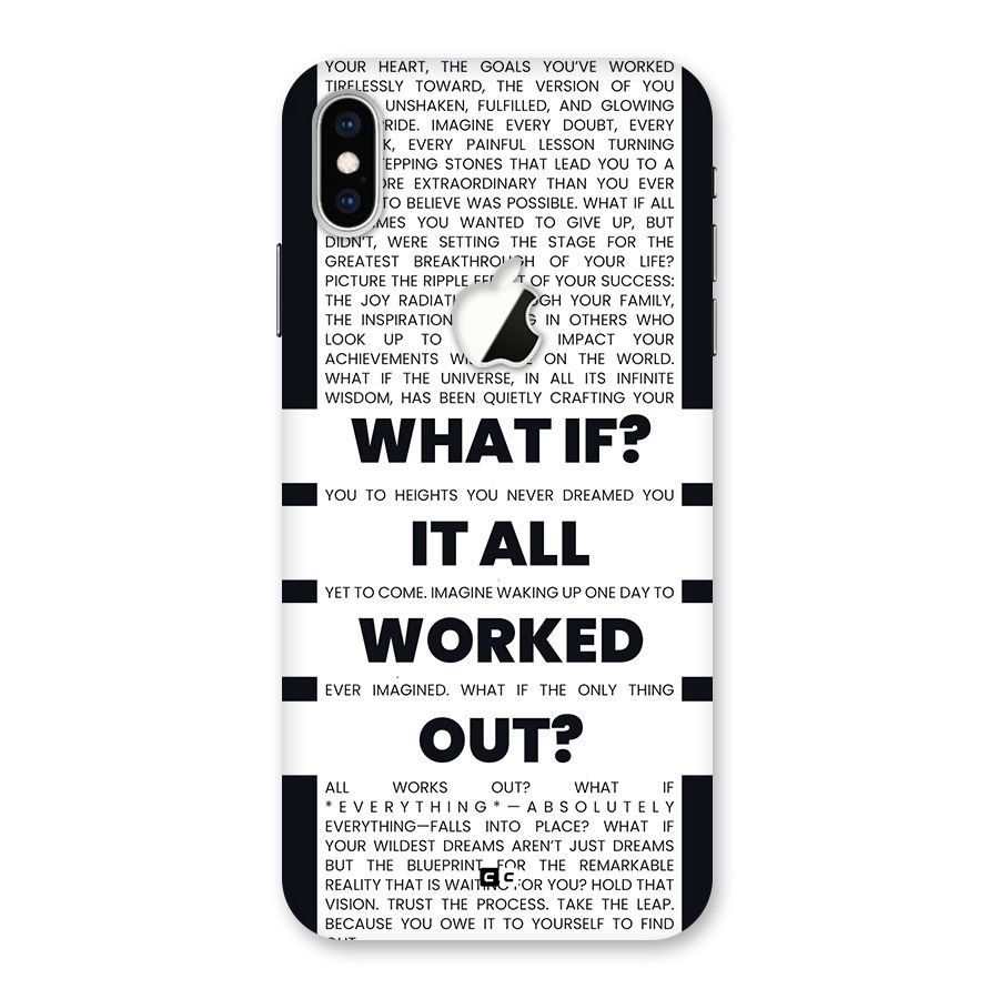 What If Back Case for iPhone XS Max Apple Cut