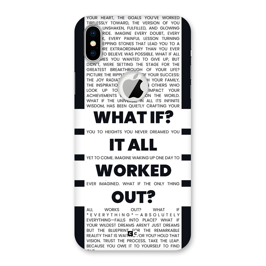 What If Back Case for iPhone X Logo Cut